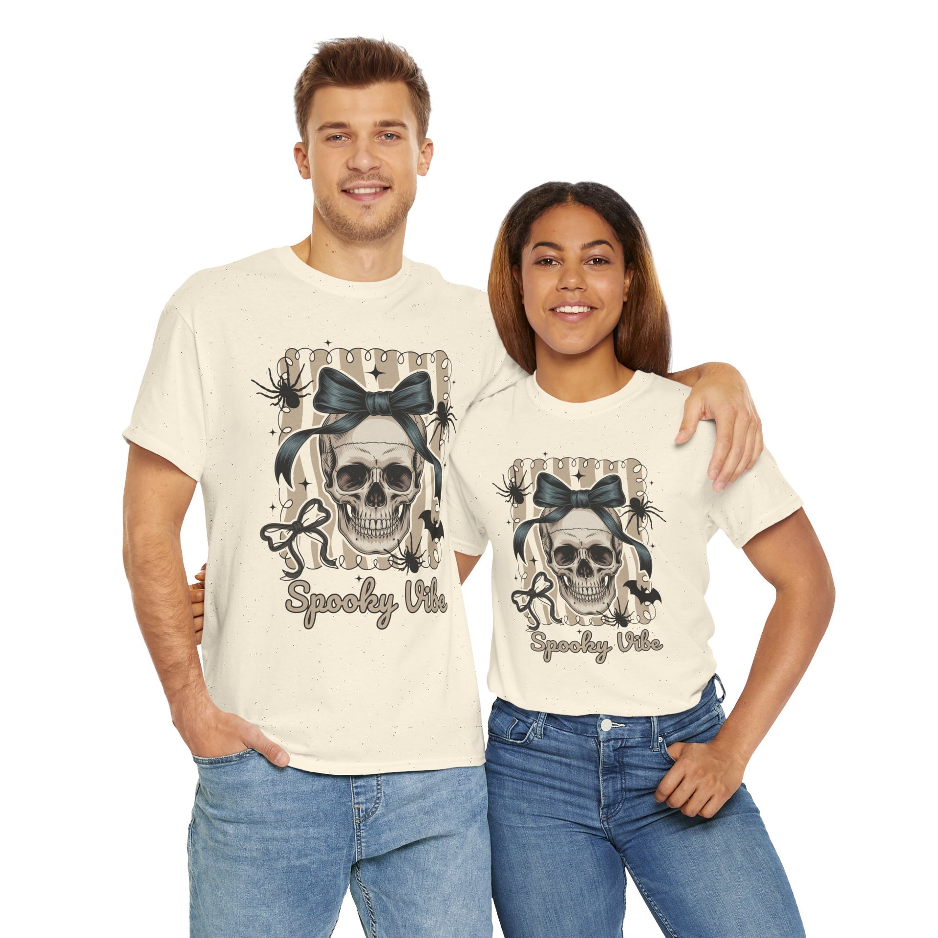 Halloween Coquette Bow Skull Preppy Shirt