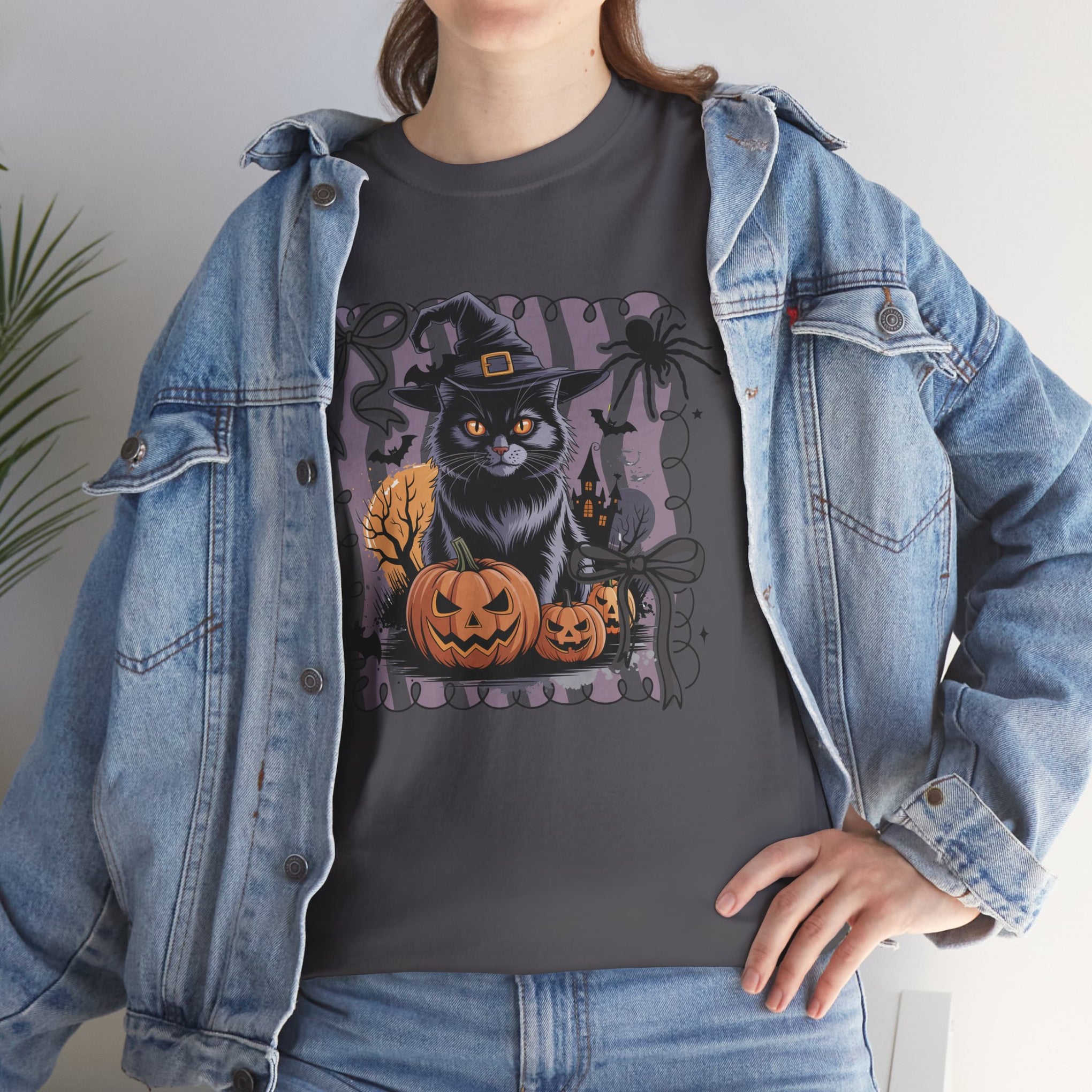 Preppy Black Cat, Retro Halloween shirt