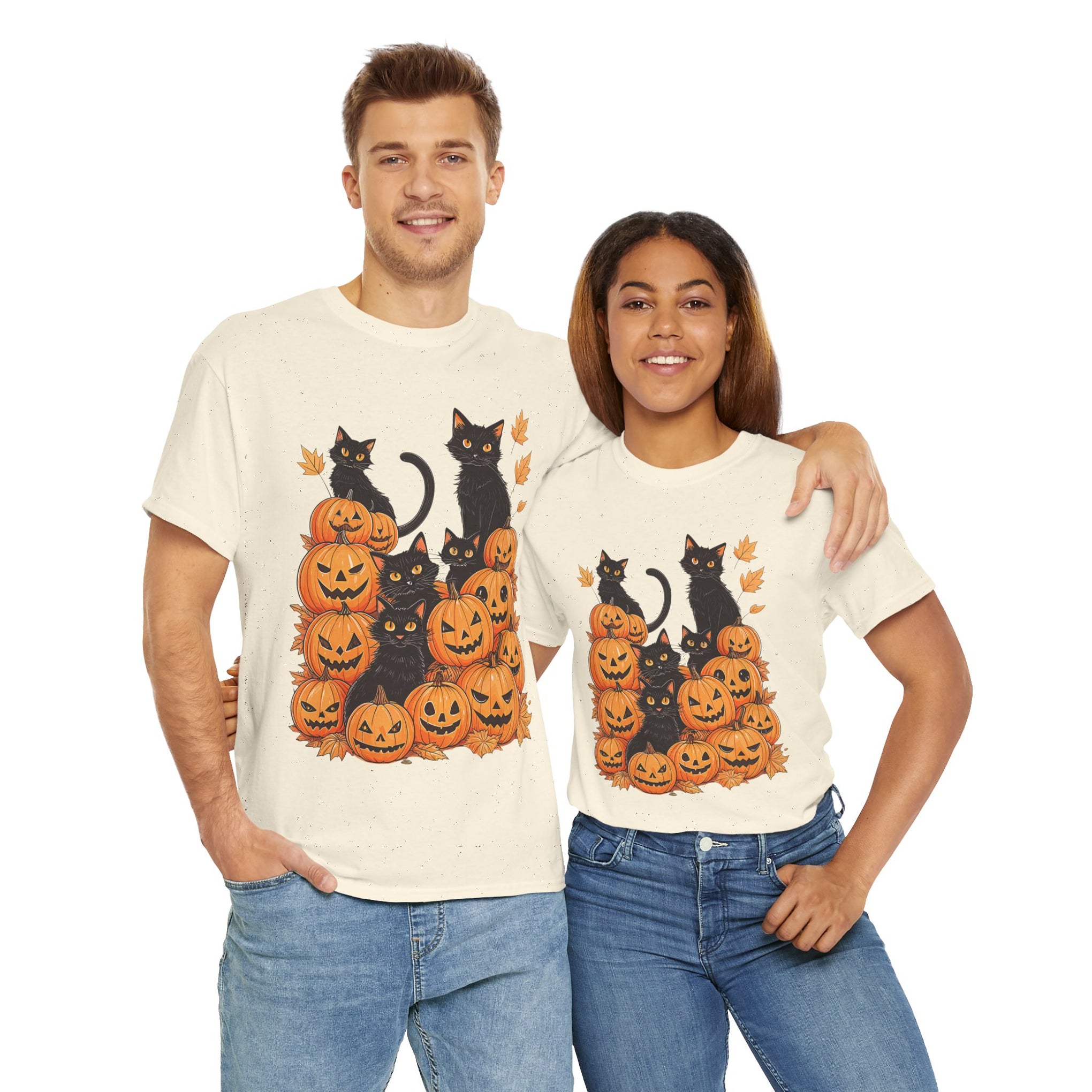 Halloween Black Cat Pumpkin, Halloween Shirt