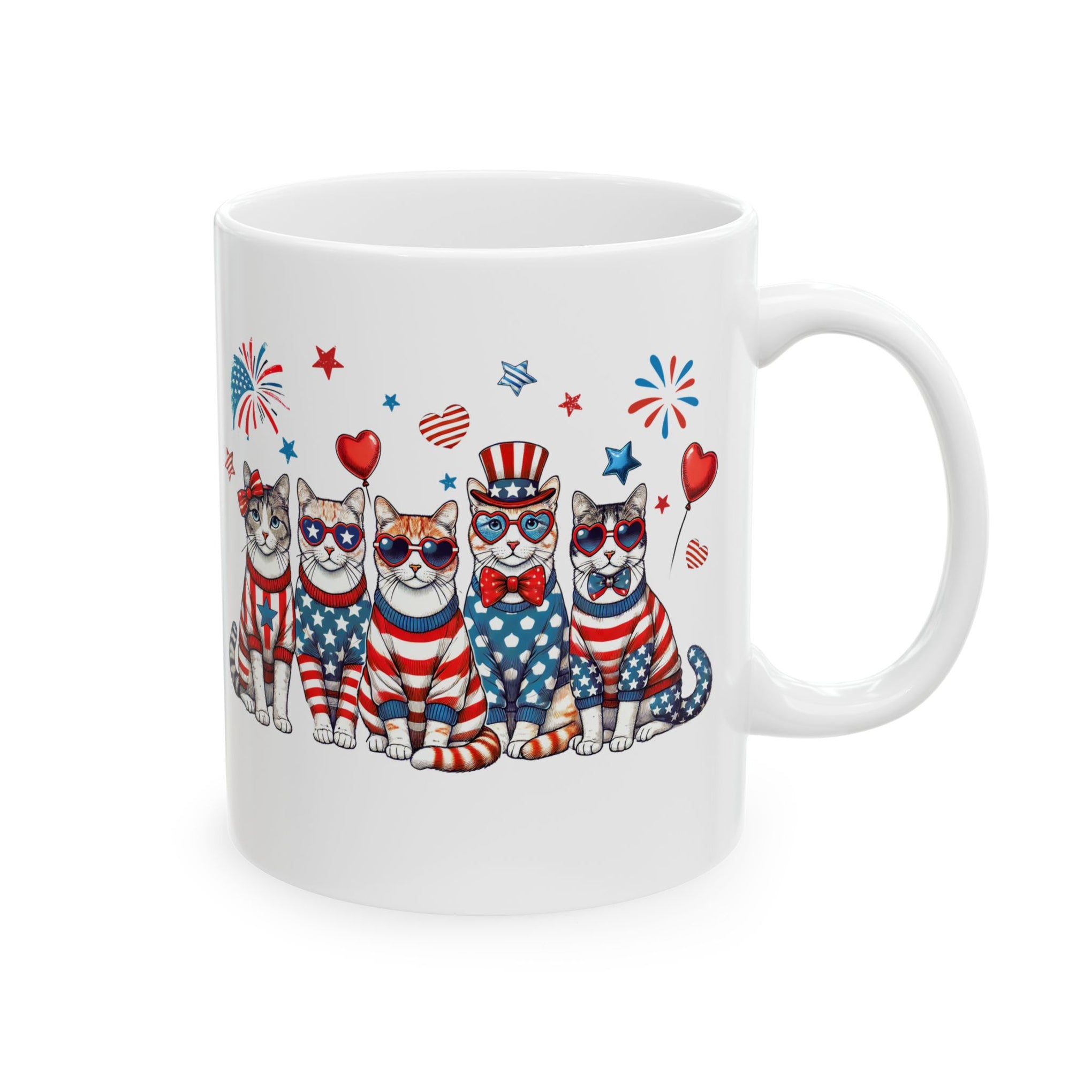 4th of July Patriotic Cat cup