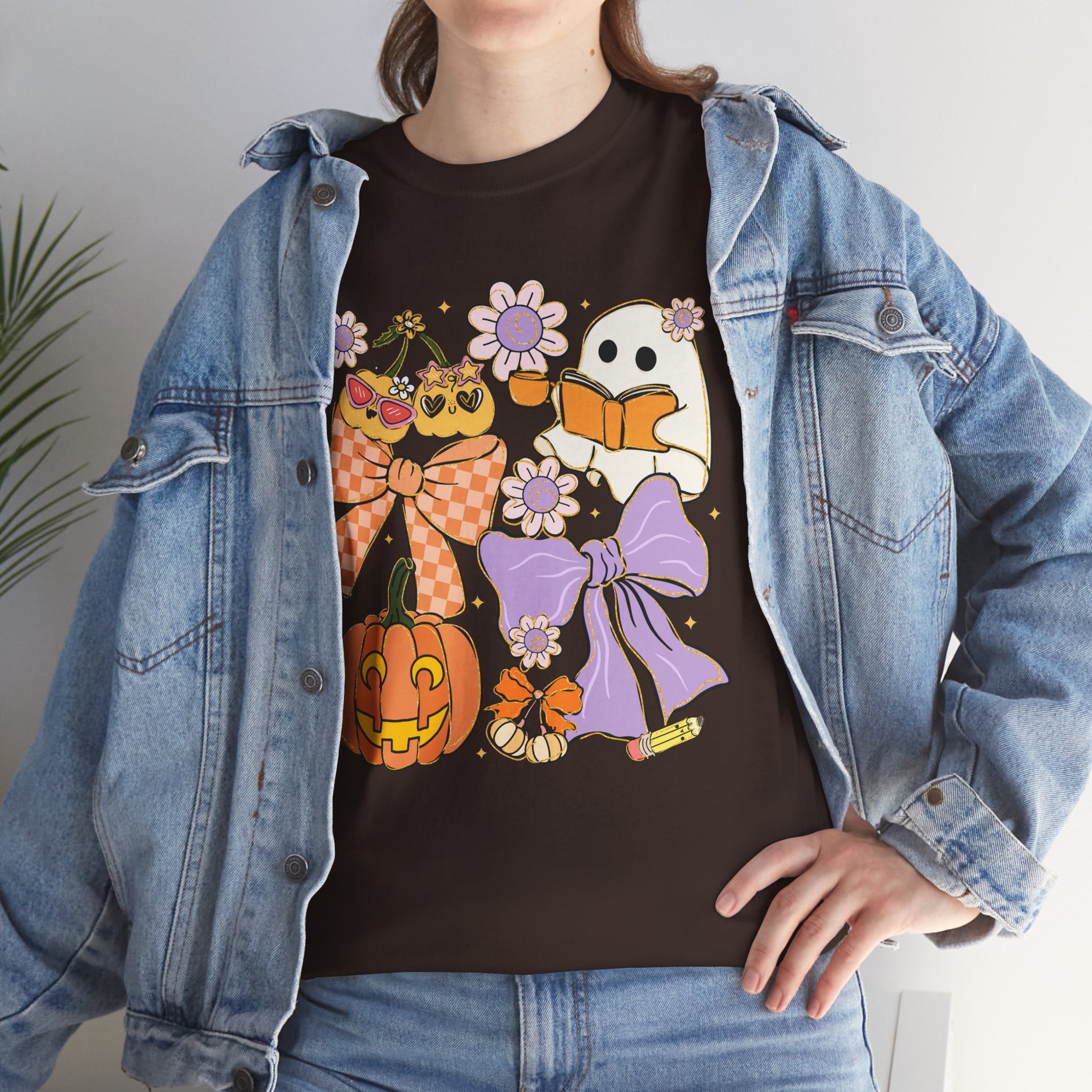 Spooky Teacher Halloween Coquette T-Shirt
