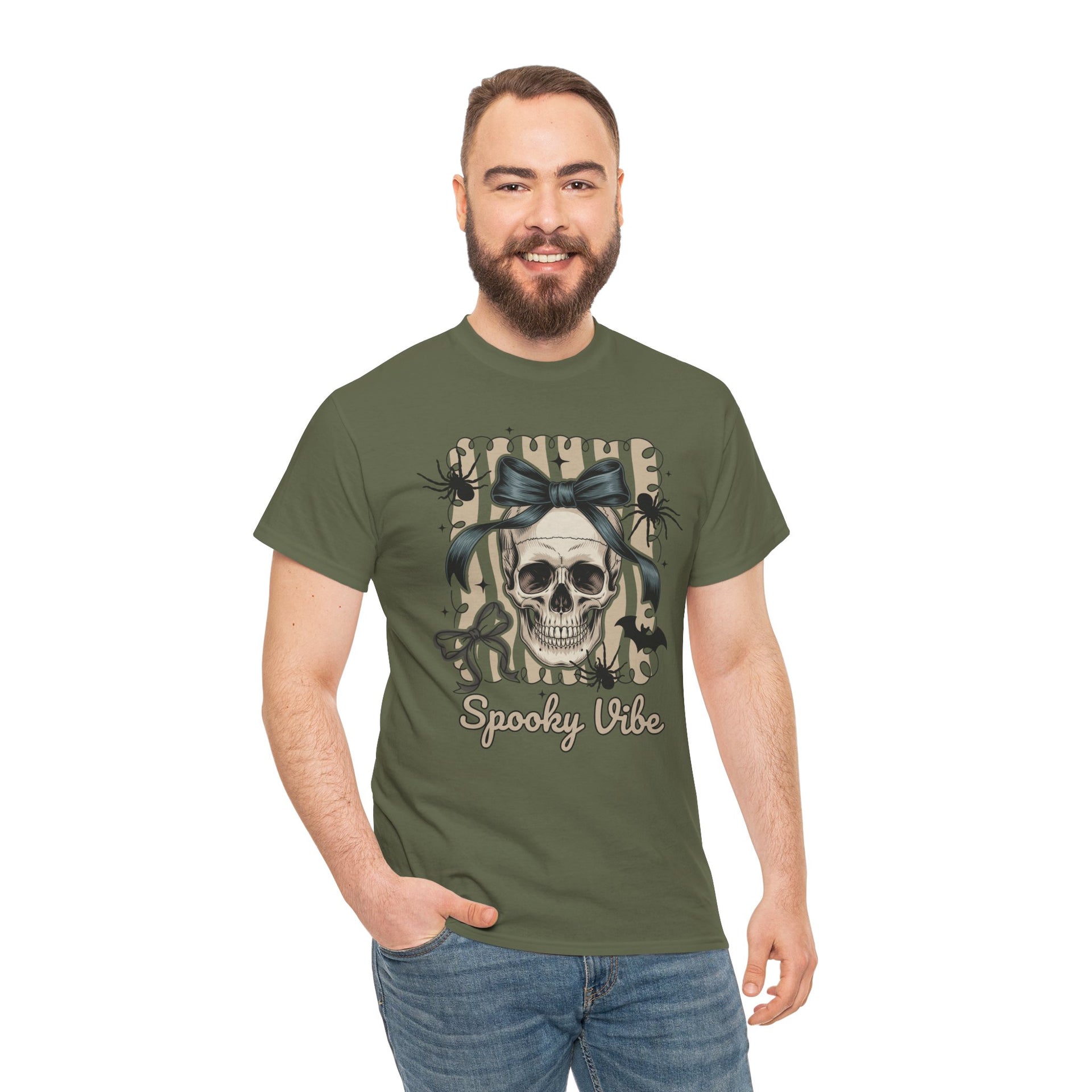 Halloween Coquette Bow Skull Preppy Shirt
