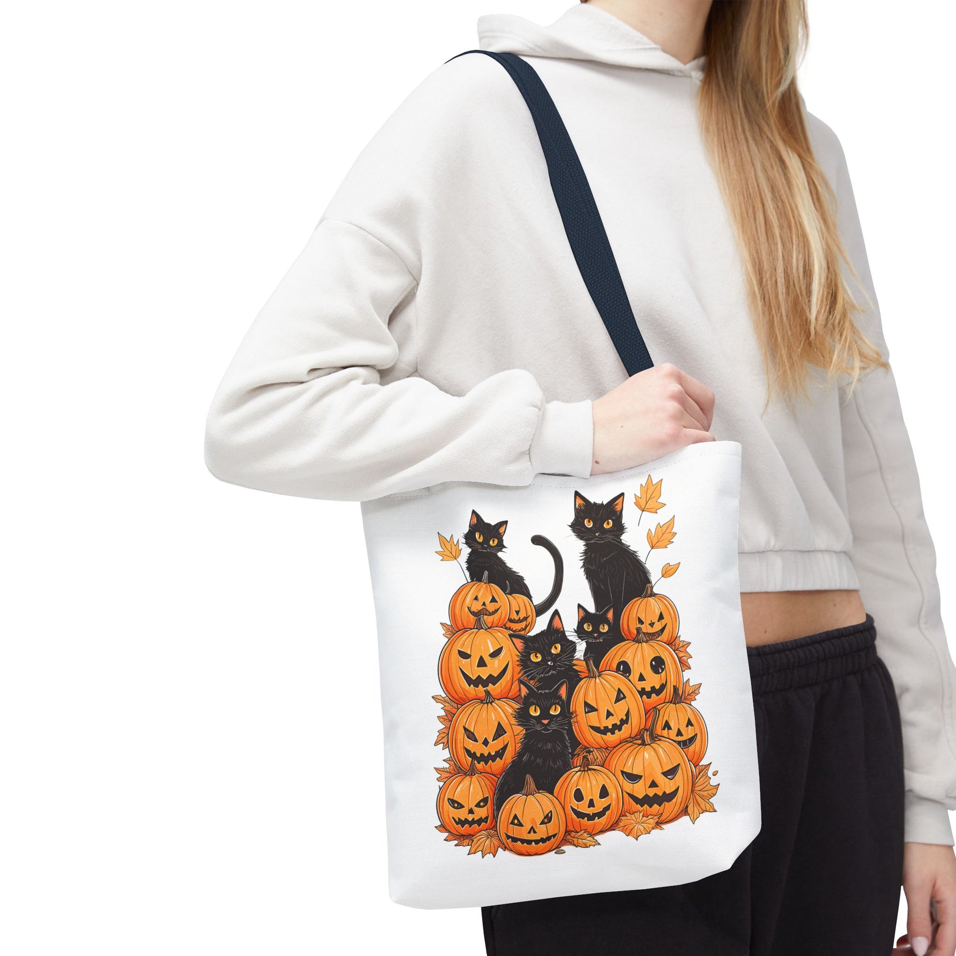 Halloween Black Cat Pumpkin Bag, Cute Halloween Must Halloween, Retro Halloween Bag