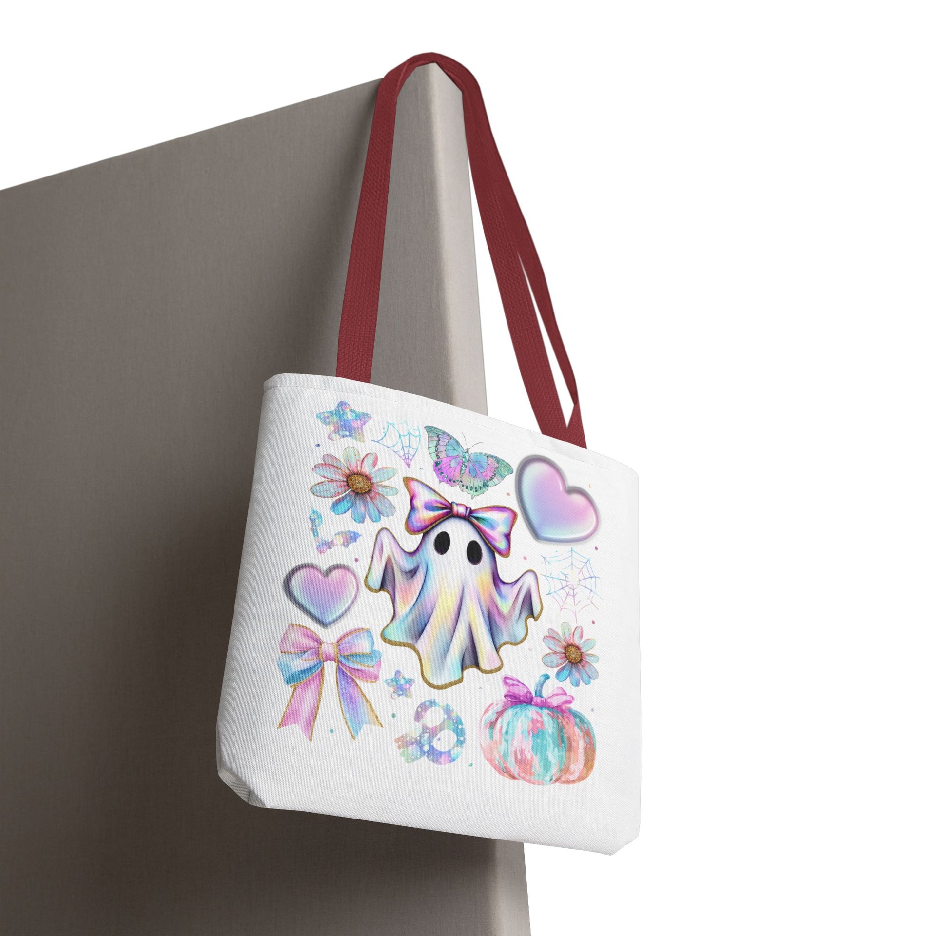 Girly Halloween Ghost, Floral Ghost Bag