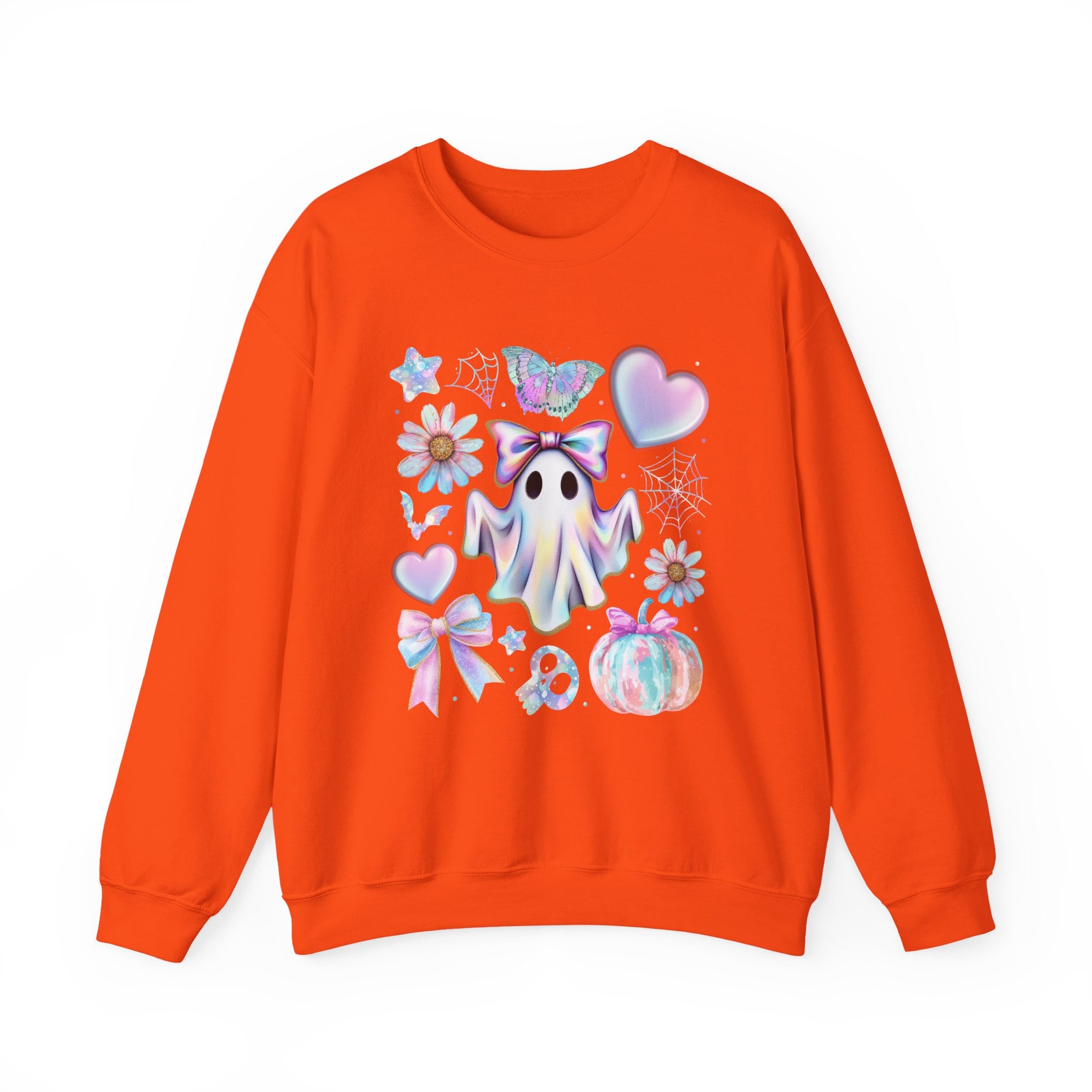 Girly Halloween Ghost, Floral Ghost Sweatshirt, Halloween Sweatshirt