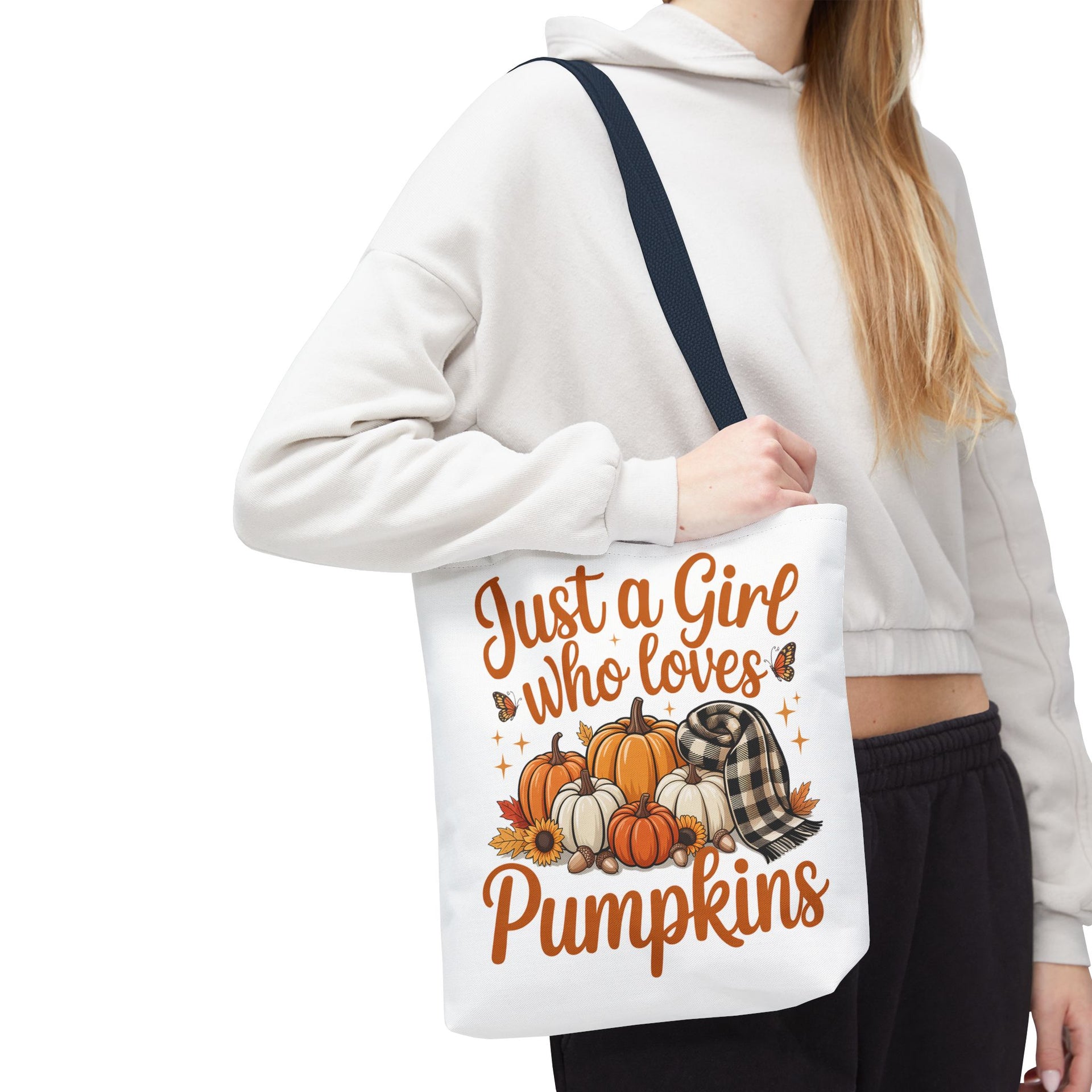 Just a Girl Who Loves Pumpkins, Fall , Retro Halloween Bag, Cute Halloween Must Halloween, Retro Halloween Bag
