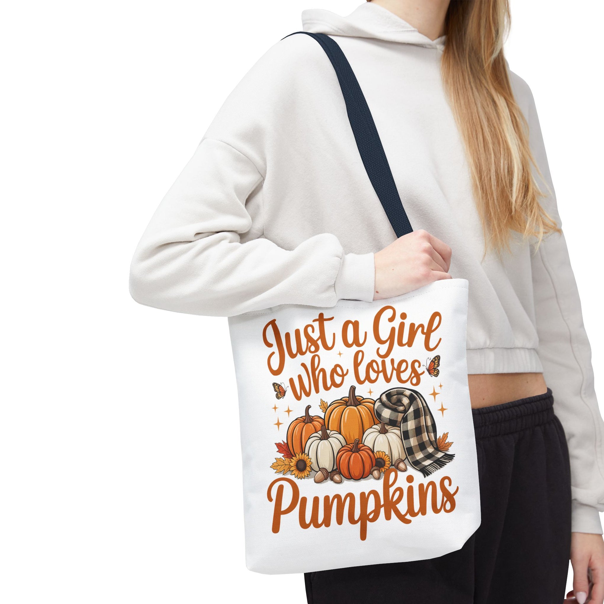 Just a Girl Who Loves Pumpkins, Fall , Retro Halloween Bag, Cute Halloween Must Halloween, Retro Halloween Bag
