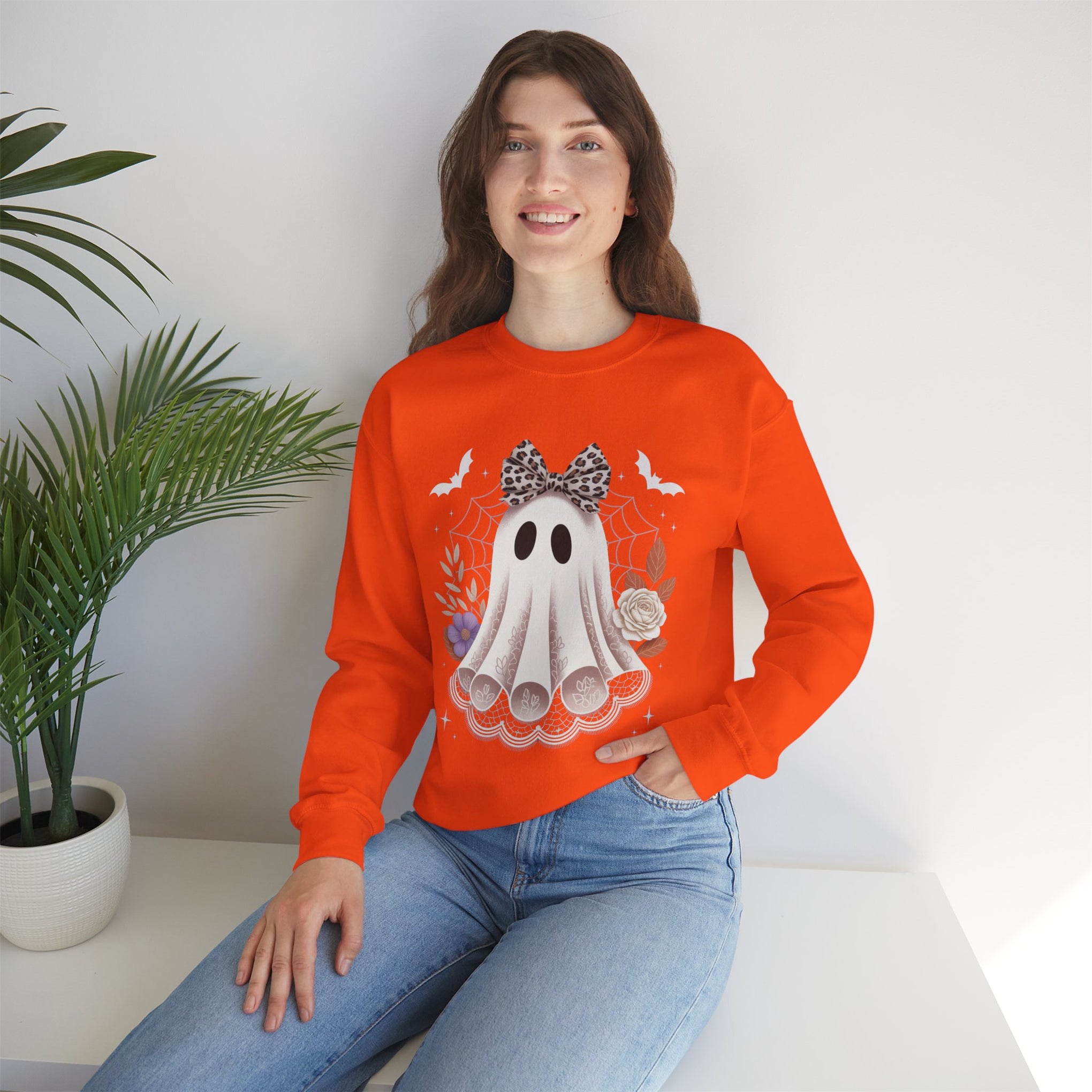 Spooky Season, Coquette Ghost Sweatshirt, Halloween Sweatshirt