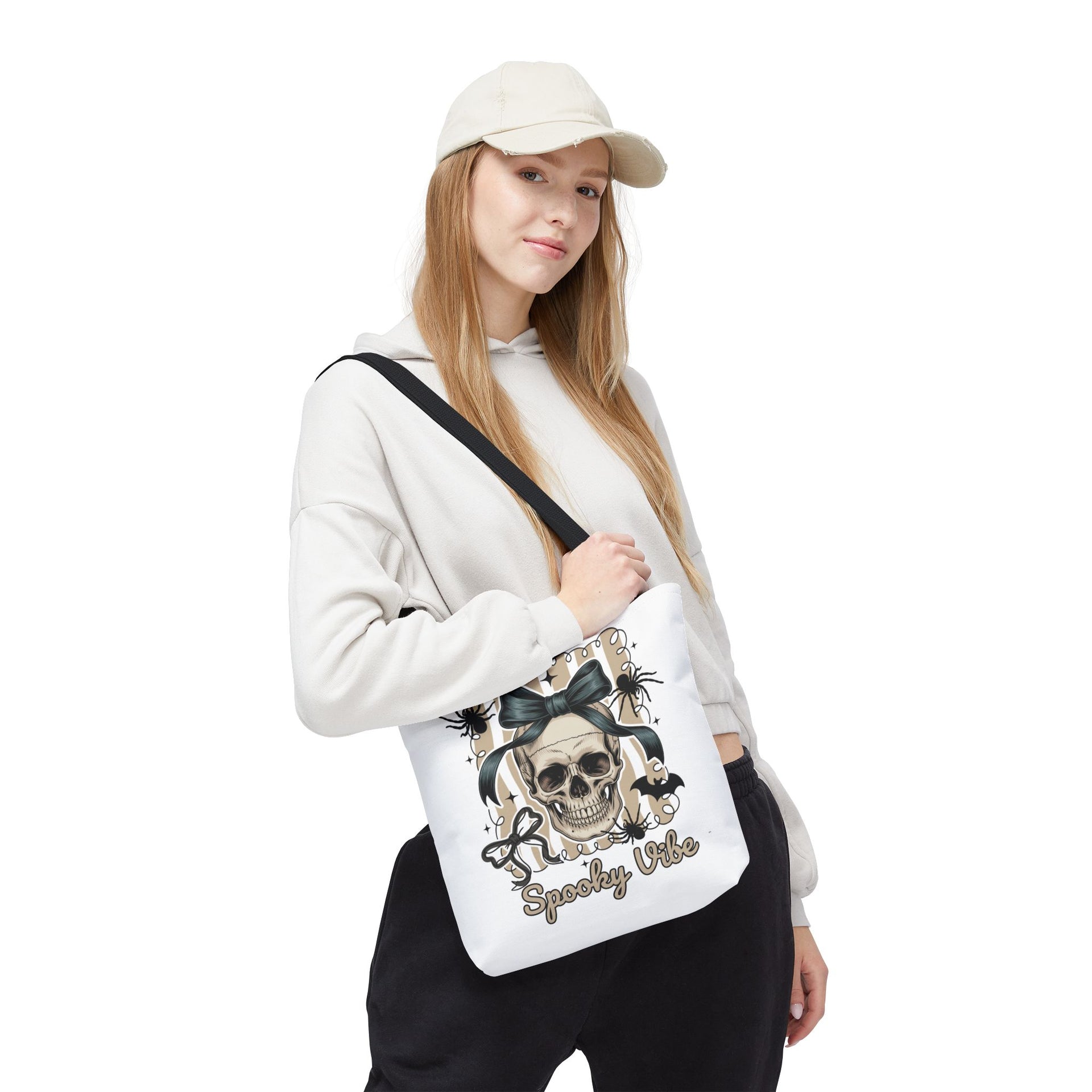 Halloween Coquette Bow Skull Preppy Bag