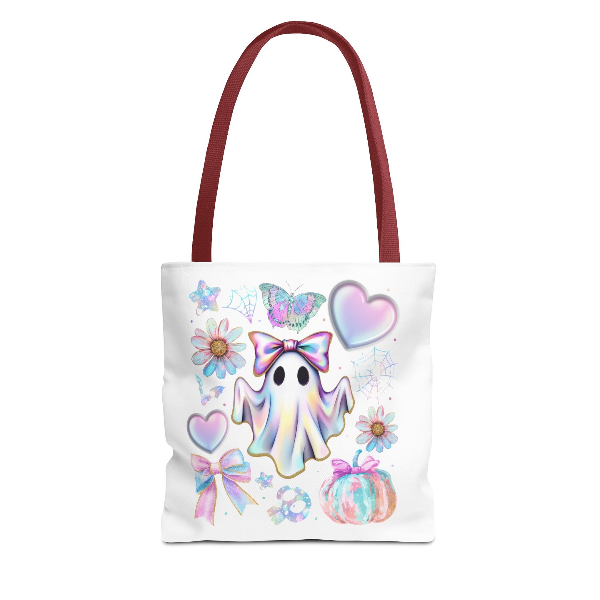 Girly Halloween Ghost, Floral Ghost Bag
