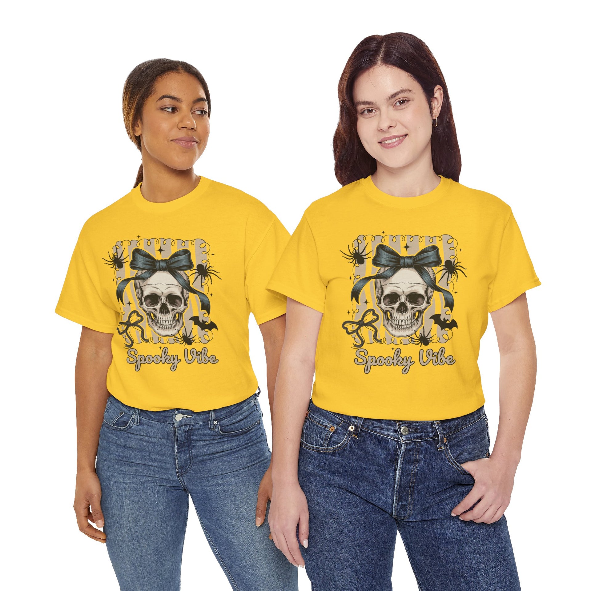 Halloween Coquette Bow Skull Preppy Shirt