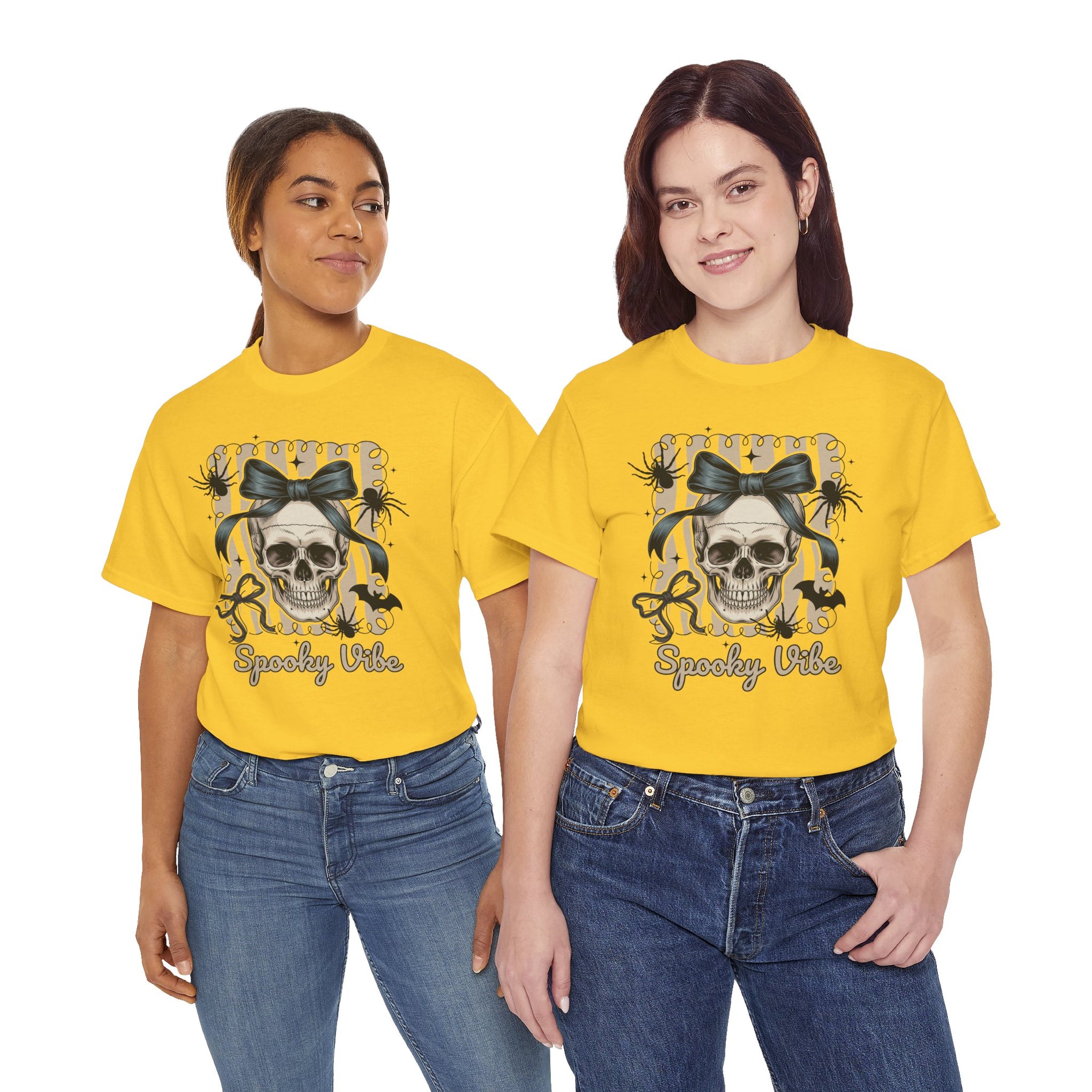 Halloween Coquette Bow Skull Preppy Shirt