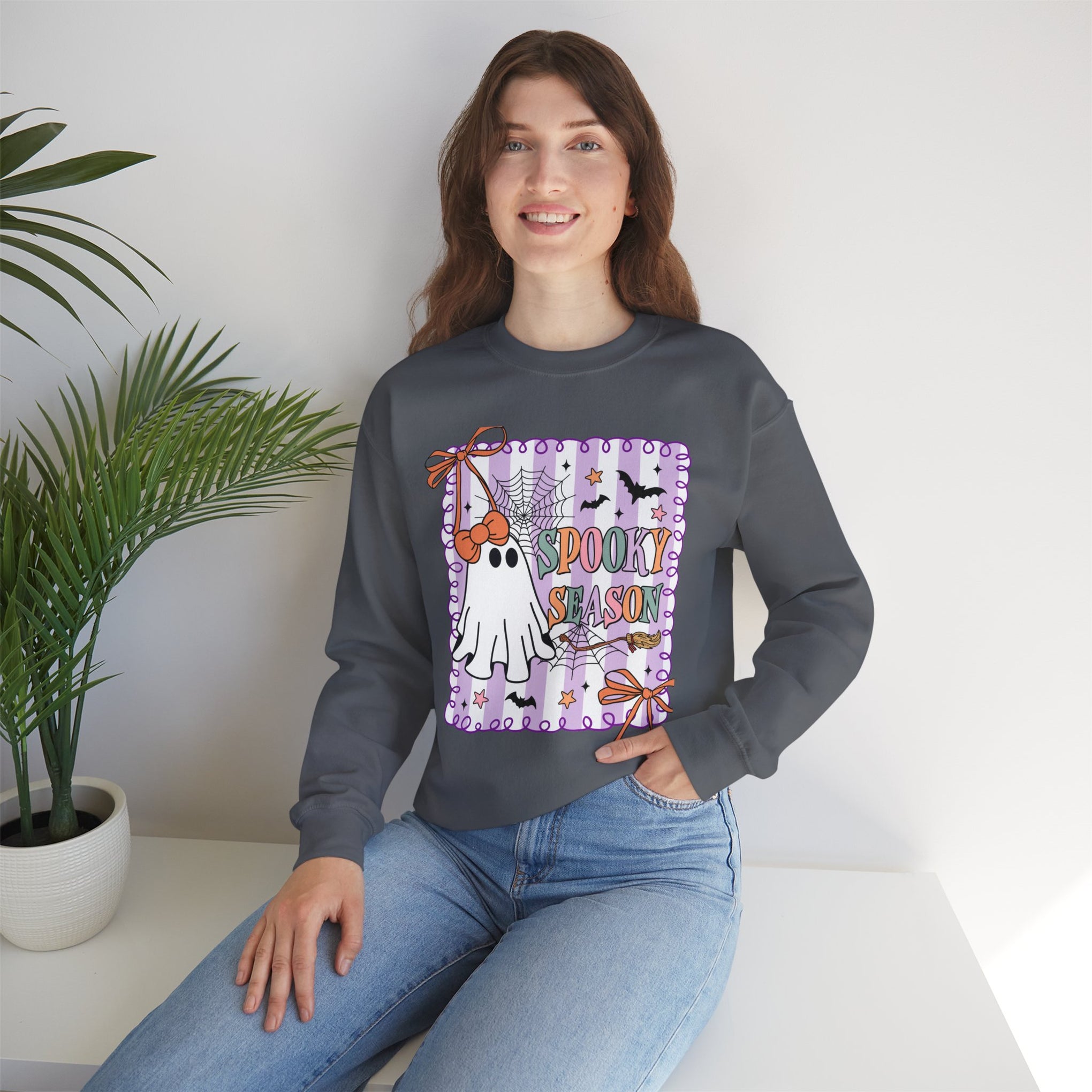 Spooky Season, Coquette Ghost Shirt Sweatshirt, Halloween Sweatshirt
